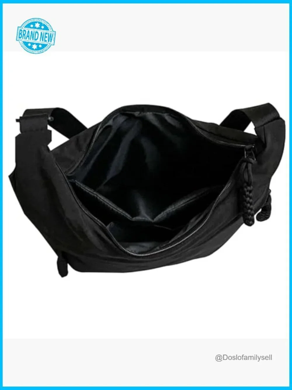 Nylon Crescent Crossbody Bag Slouchy Sling Hobo Shoulder Handbag Purse